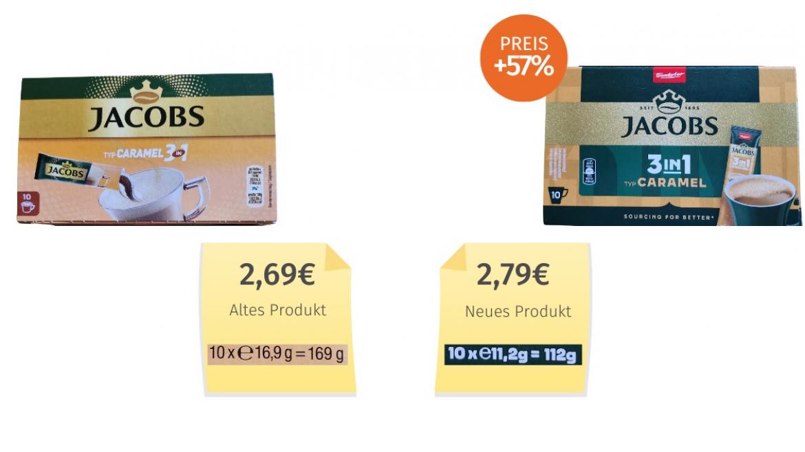 Jacobs 3in1 Kaffeesticks Caramel (2025) Alt-Neu-Vergleich 
