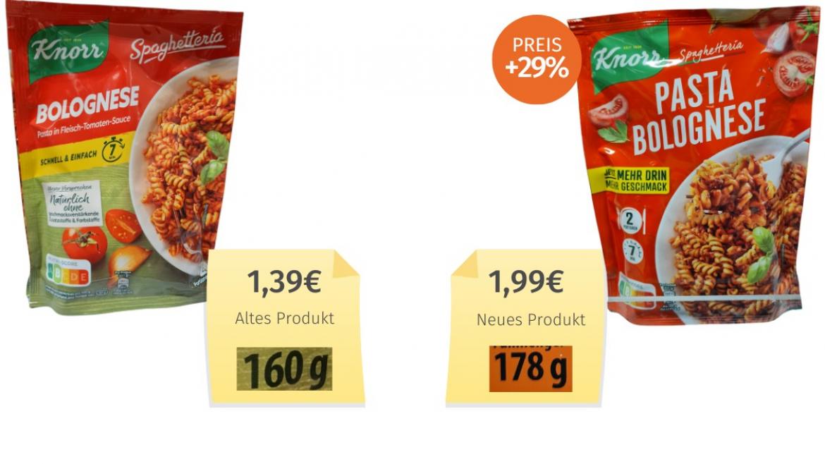 Knorr Pasta Bolognese (2025) Alt-Neu-Vergleich