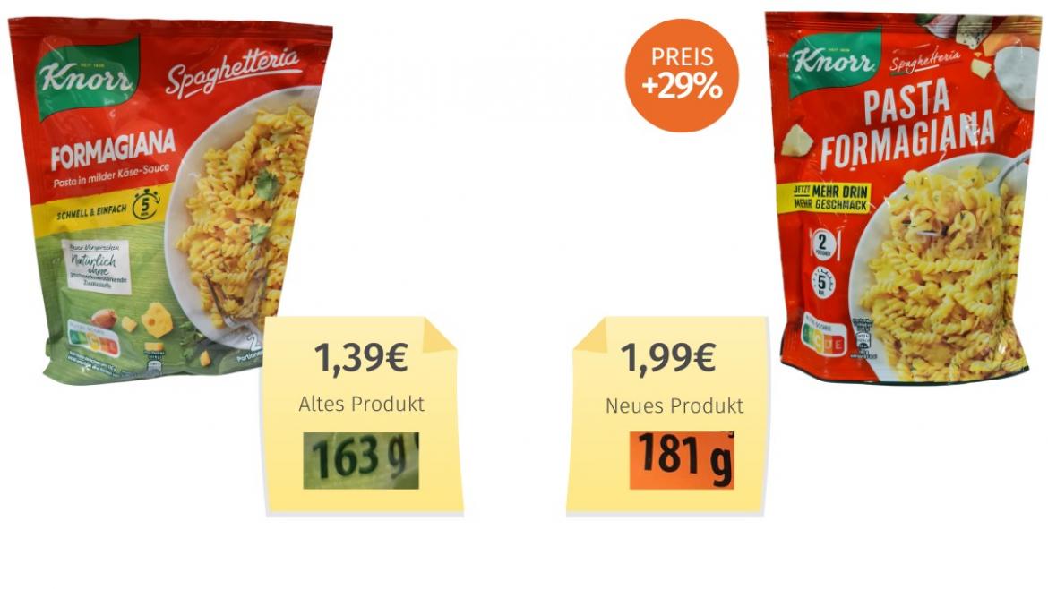 Knorr Pasta Formagiana (2025) Alt-Neu-Vergleich
