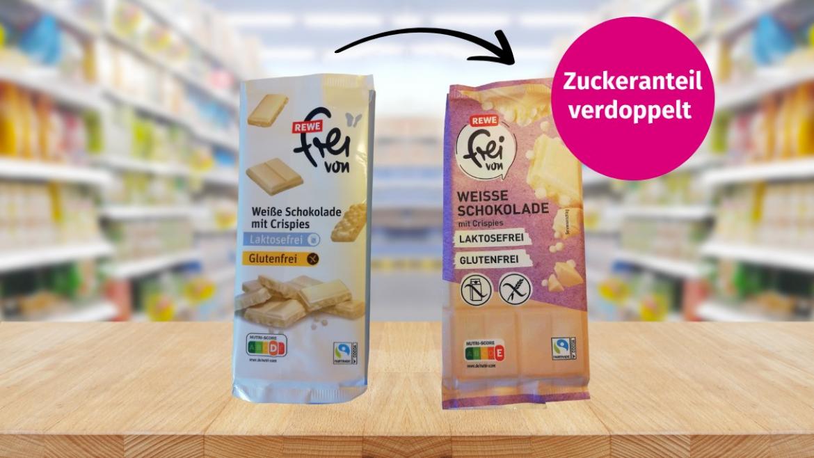 frei von Weiße Schokolade Skimpflation