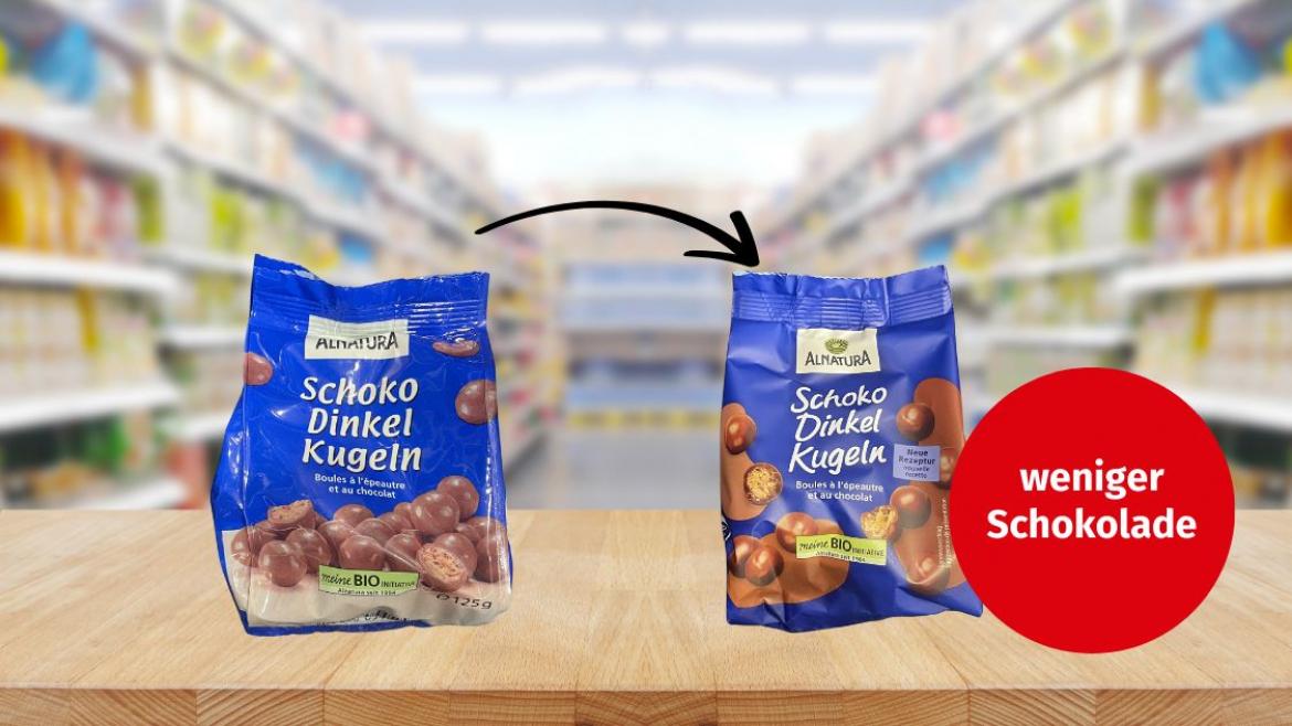 Dinkel Schoko Kugeln von Alnatura Skimpflation