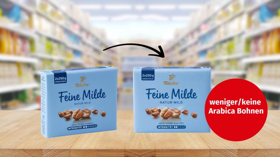 Skimpflation: Tchibo Feine Milde 100 % Tchibo Qualität 