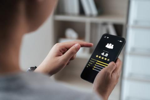 Kundenbewertungen auf Handy