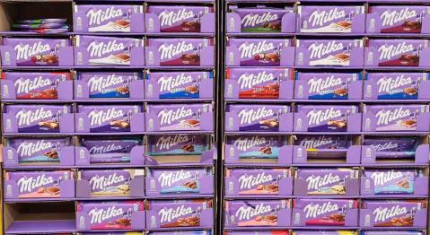 Mogelpackung: Milka Schokoladentafeln in Verkaufskartons (2025)