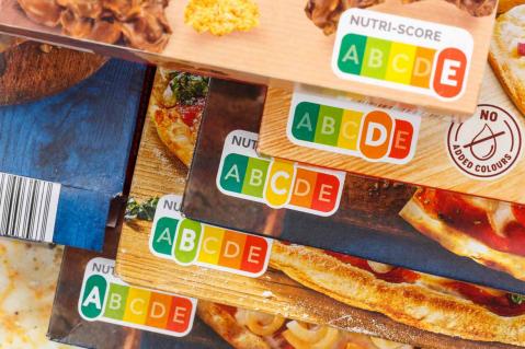 Nutri-Score auf verschiedenen Verpackungen