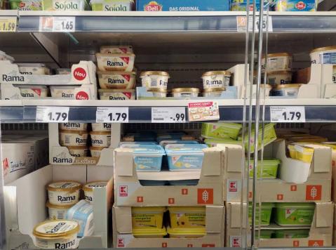 Mogelpackung: Margarine Rama Meisterstück im Kühlregal (2019)