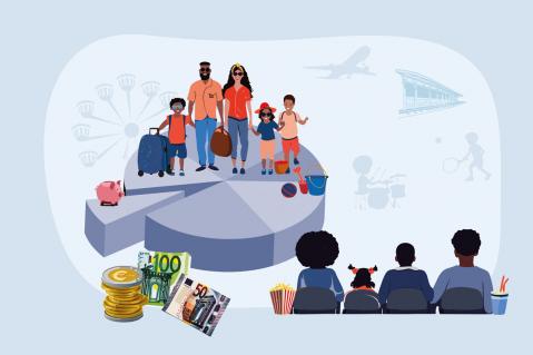 Familien: Illustration zum Thema Freizeit (2024)
