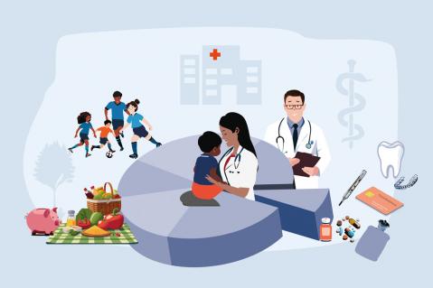 Familien: Illustration zum Thema Gesundheit (2024)