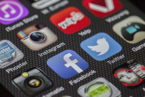 Social Media Apps auf HandyDisplay