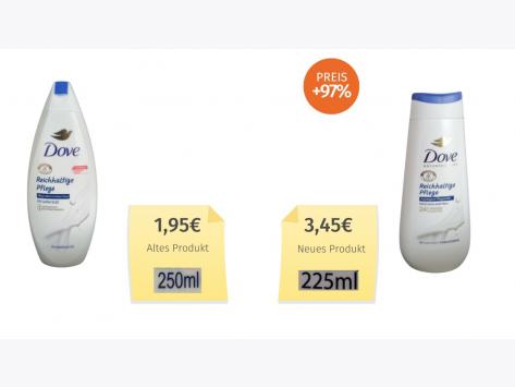 Dove Advanced Care Duschcreme Reichhaltige Pflege (2024) Alt-Neu-Vergleich