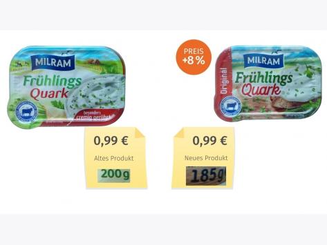 Milram Frühlingsquark  (2020) Alt-Neu-Vergleich