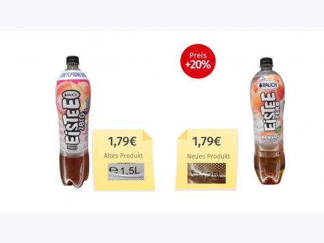 Mogelpackung: Rauch Eistee Pfirsich Zero (2026) Alt-Neu-Vergleich