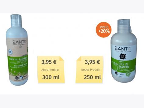 Sante jeden Tag Shampoo (2020) Alt-Neu-Vergleich