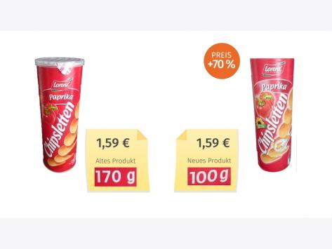 Mogelpackung: Lorenz Chipsletten (2018) Alt-Neu-Vergleich