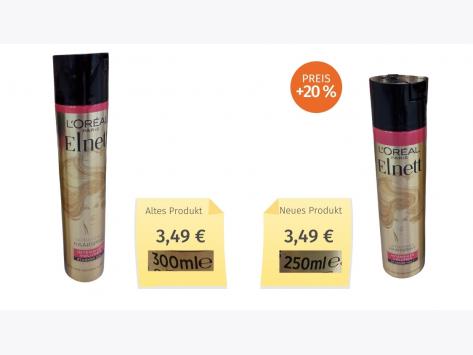 Mogelpackung: Elnett Haarspray intensives Volumen (2021) Alt-Neu-Vergleich