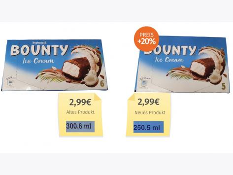 Bounty Ice Cream (2023) Alt-Neu-Vergleich