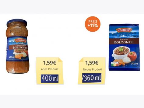 Combino Pasta Sauce Bolognese (2024) Alt-Neu-Vergleich