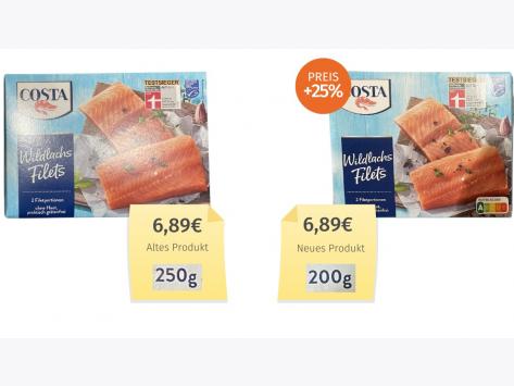 Costa Wildlachsfilets (2023) Alt-Neu-Vergleich