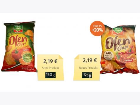 Funny Frisch Ofen Chips Paprika (2022) Alt-Neu-Vergleich