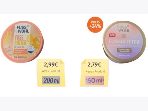 Fusswohl Fussbutter Sheabutter & Avocadoöl (2024) Alt-Neu-Vergleich