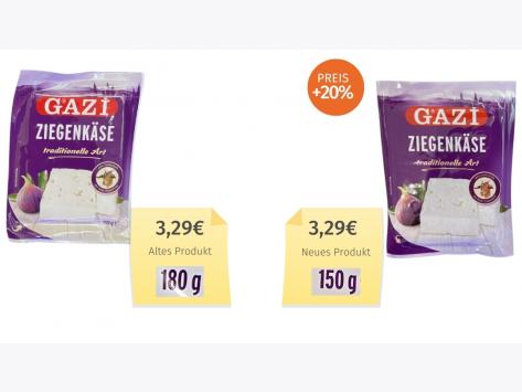 Gazi Ziegenkäse (2023) Alt-Neu-Vergleich