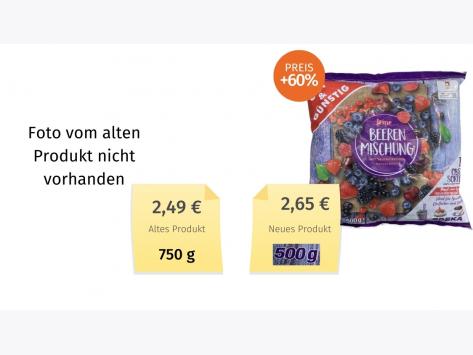 Gut & Günstig feine Beerenmischung (2022) Alt-Neu-Vergleich