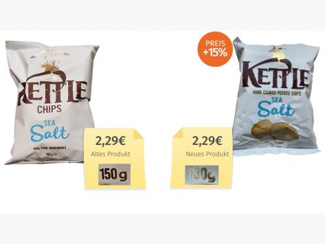 Kettle Chips Sea Salt (2023) Alt-Neu-Vergleich