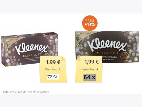 Kleenex Ultra Soft Box (2022) Alt-Neu-Vergleich