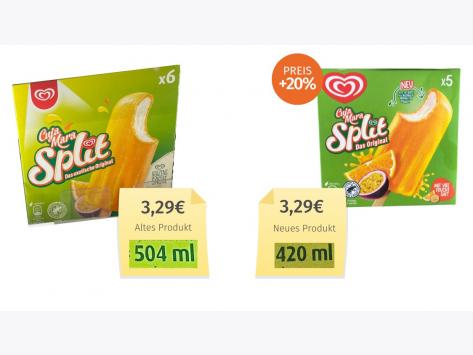 Langnese Cuja Mara Split (2023) Alt-Neu-Vergleich