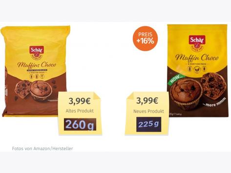 Schär Muffin Choco (2023) Alt-Neu-Vergleich