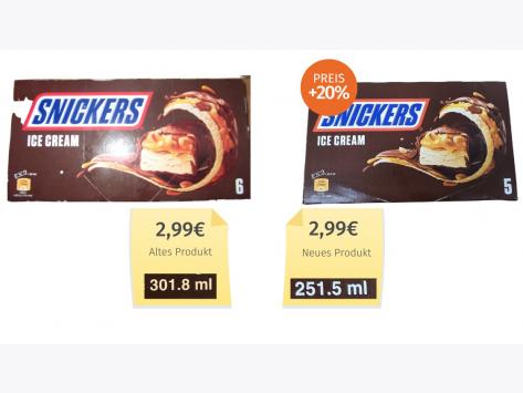 Snickers Ice Cream (2023) Alt-Neu-Vergleich