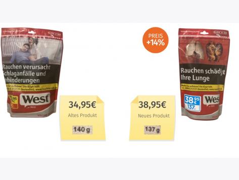 West Red Tabak (2024) Alt-Neu-Vergleich