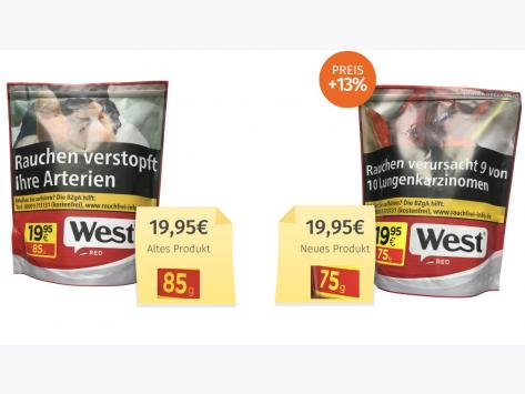 West Red Tabak (2023) Alt-Neu-Vergleich