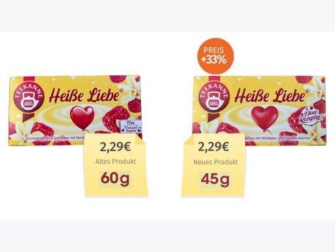 Teekanne Heiße Liebe (2023) Alt-Neu-Vergleich