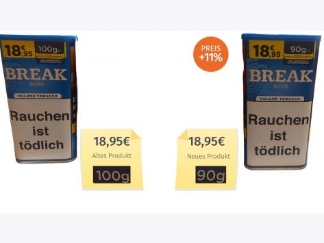 Break Blue Volume Tobacco (2025) Alt-Neu-Vergleich