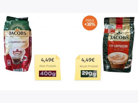 Jacobs Typ Cappuccino (2025) Alt-Neu-Vergleich