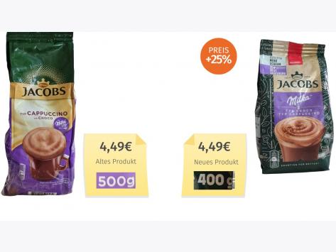 Jacobs Typ Cappuccino Typ Choco (2025) Alt-Neu-Vergleich