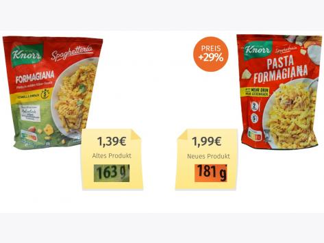Knorr Pasta Formagiana (2025) Alt-Neu-Vergleich
