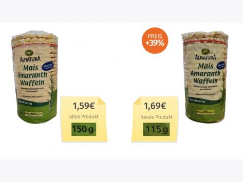 Alnatura Mais Amaranth Waffeln (2025) Alt-Neu-Vergleich