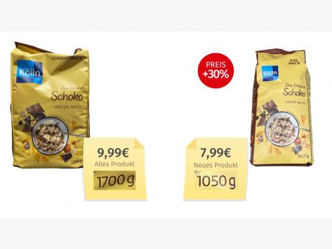 Kölln das Original Schoko Hafer Müsli Vorratspackung (2025) Alt-Neu-Vergleich