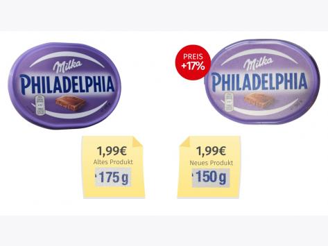 Philadelphia Milka (2025) Alt-Neu-Vergleich