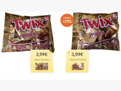 Twix Minis (2025) Alt-Neu-Vergleich