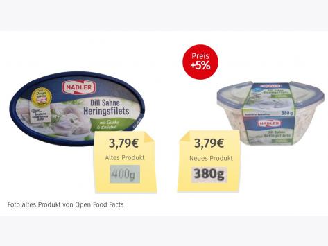 Nadler Dill Sahne Heringsfiltes mit Gurke und Zwiebel 2026 Alt-Neu-Vergleich