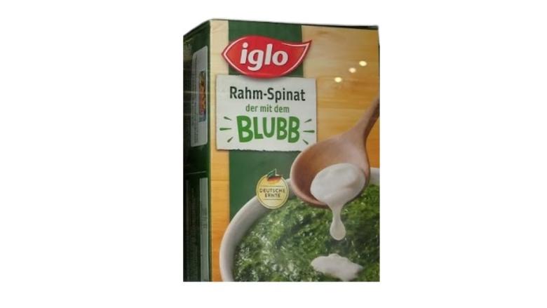 Mogelpackung: Iglo Rahm-Spinat (2020)
