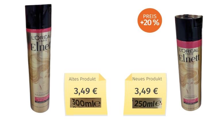 Mogelpackung: Elnett Haarspray intensives Volumen (2021) Alt-Neu-Vergleich