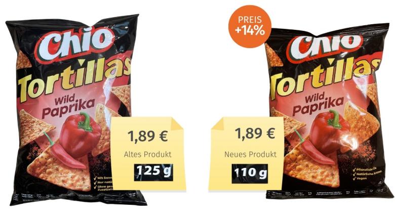 Chio Tortillas Wild Paprika (2022) Alt-Neu-Vergleich