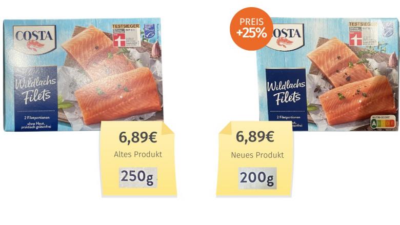 Costa Wildlachsfilets (2023) Alt-Neu-Vergleich