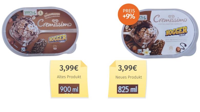 Cremissimo Nogger Choc (2024) Alt-Neu-Vergleich