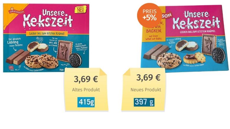 Griesson Unsere Kekszeit (2022) Alt-Neu-Vergleich