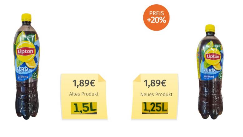 Lipton Zero Zucker Zitrone (2024) Alt-Neu-Vergleich